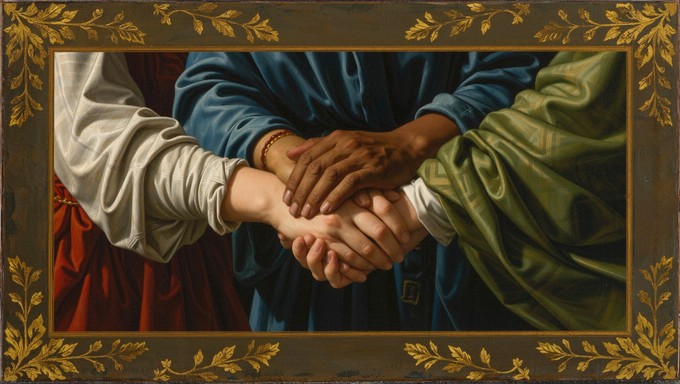 Unity Painting Renaissance Free United through hands Image - Unity, Handshake, Renaissance ...