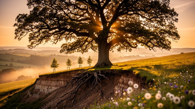 Free Timeless Tree Generations Image - Tree, Oak, Sunrise | Download at ...