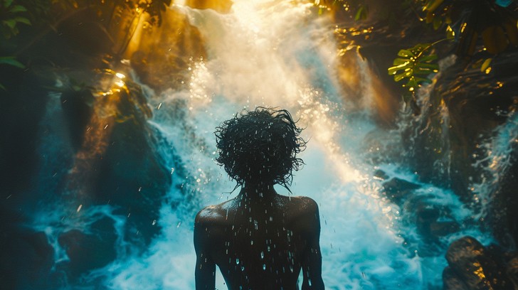 Free Mystical Waterfall Escape Image - Waterfall, Person, Jungle ...