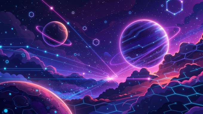 Free Neon Cosmic Universe Image - Cyberpunk, Neon, Space | Download at ...