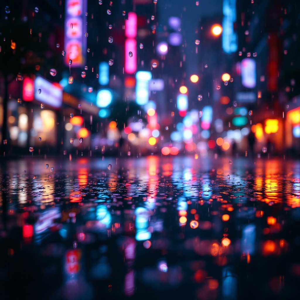 Free Rainy city lights Photo - Night, Rain, City | Download at StockCake