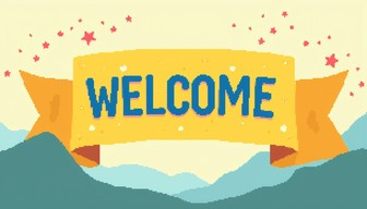 Welcome Pixel Sign Free Colorful Pixel Welcome Image - Welcome, Pixel, Banner | Download ...