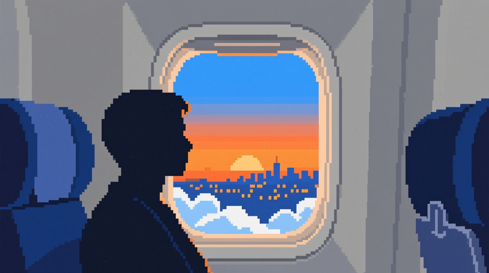 Free Pixel Sunset Flight Image - Pixelart, Sunset, Airplane | Download ...