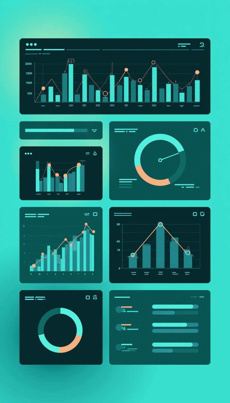 Free Teal Dashboard Interface Image - Dashboard, Teal, Pixel | Download ...