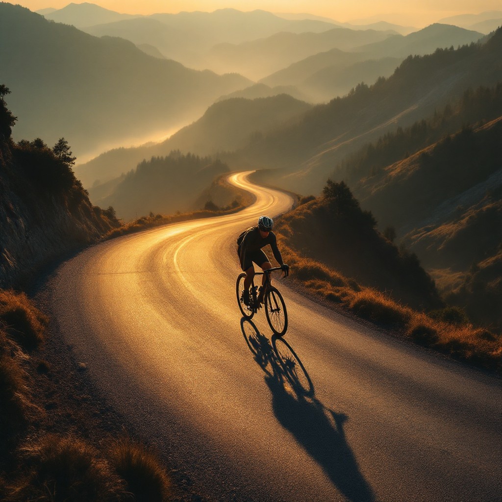 Free Golden Mountain Ride Image - Cycling, Mountains, Sunrise ...