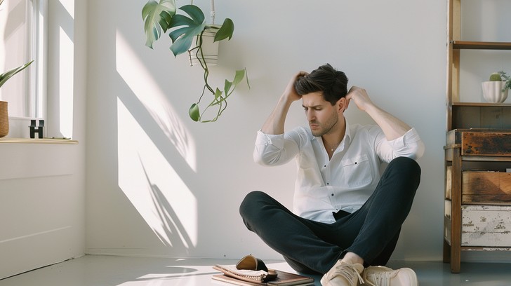Free Pensive man sitting Image - Man, Sitting, Contemplative | Download ...