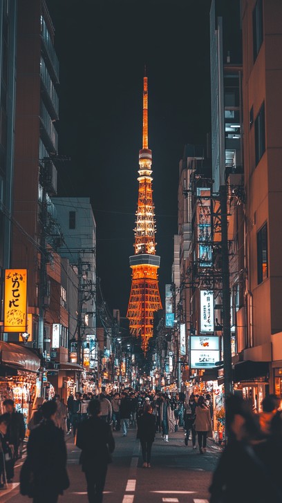 Tokyo Setting Free Tokyo tower night Image - Tokyo, Night, Tower | Download at StockCake