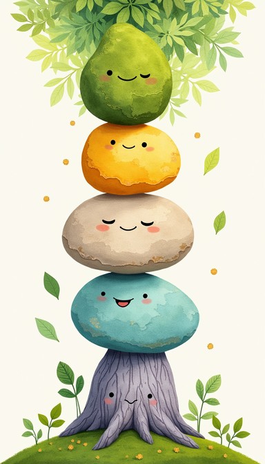 Free Magical Texture Friends Image - Whimsical, Watercolor, Stones ...