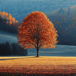 Free Autumn tree solitude Image - Autumn, Tree, Red | Download at StockCake