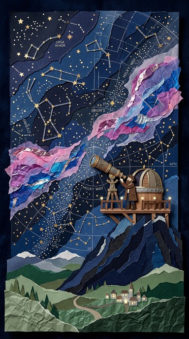 Free Stargazing Paper Dreams Image - Astronomy, Collage, Papercraft ...