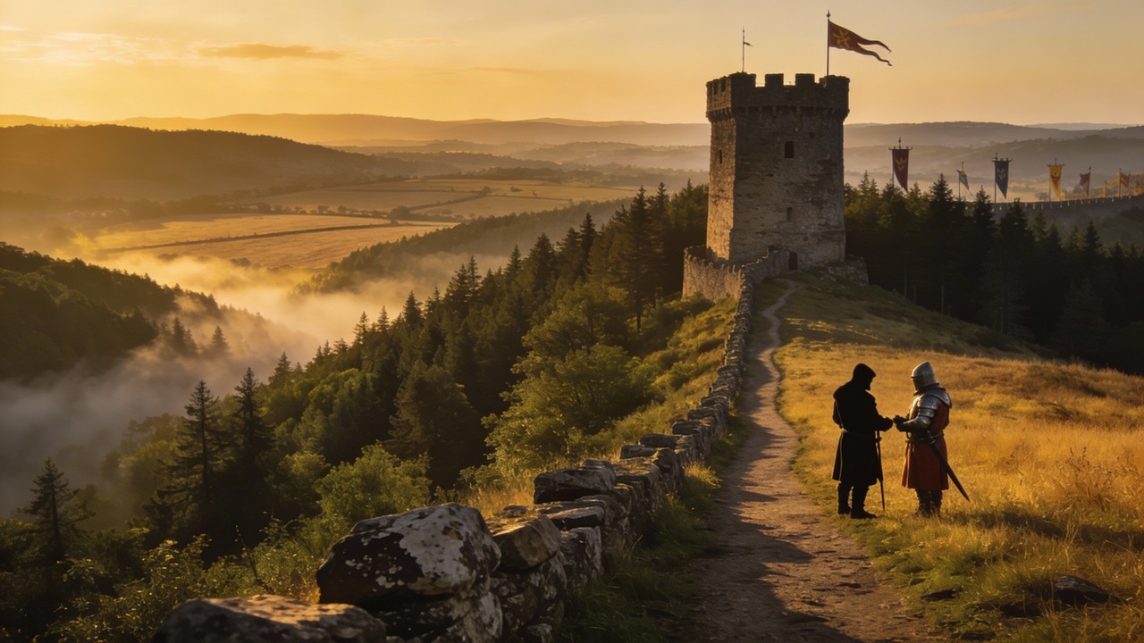 Free Medieval Watchtower Dusk Image - Medieval, Watchtower, Fortress ...