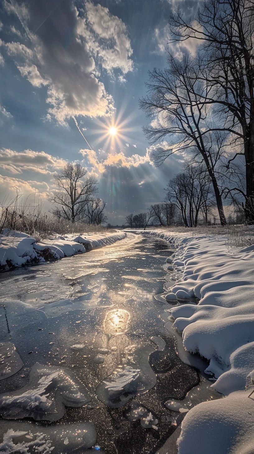 Free Winter Sun Glimmer Image - Winter, Sun, Landscape | Download at ...