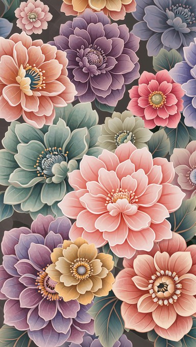 Free Flowing Floral Pattern Image - Floral, Flowers, Botanical ...