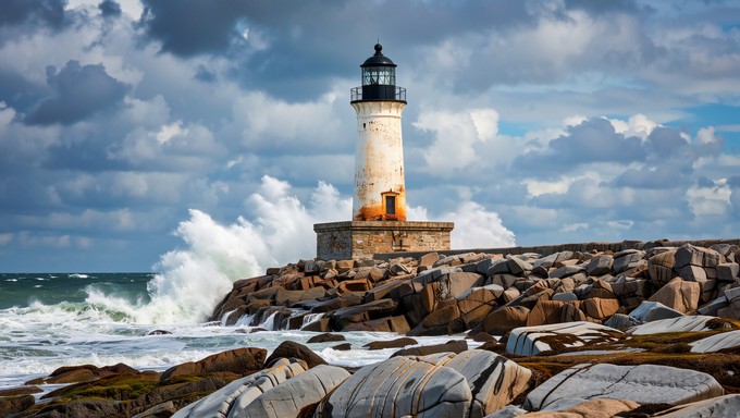 Free Storm Batters Lighthouse Image - Lighthouse, Storm, Coastal ...