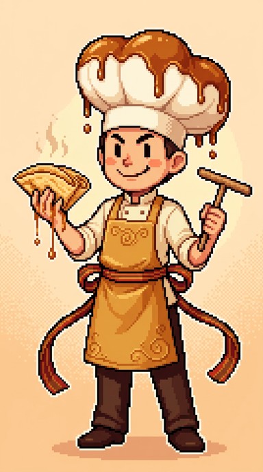Free Caramel Chef Character Image - Pixelart, Chef, Caramel | Download ...