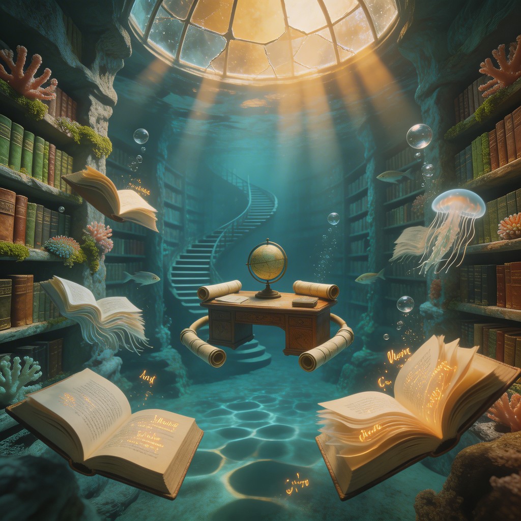 Free Underwater Library Dreams Image - Underwater, Library, Books ...