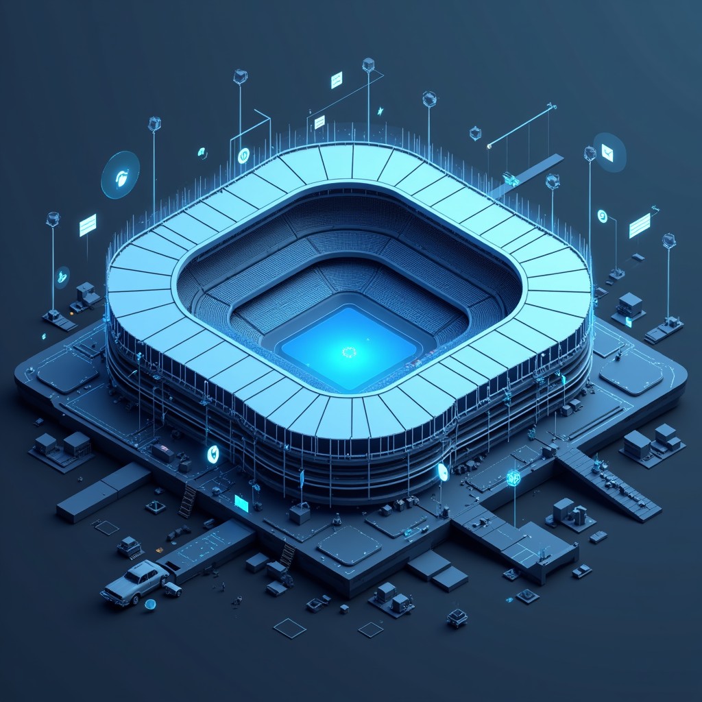 Free Smart Stadium Network Photo - Stadium, Isometric, Technology ...