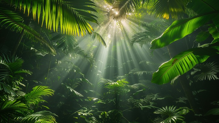 Free Rainforest Sunbeam Splendor Image - Rainforest, Sunbeam, Sunlight ...