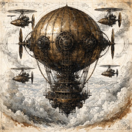 Free Steampunk Airship Drawing Image - Steampunk, Airship, Dirigible ...