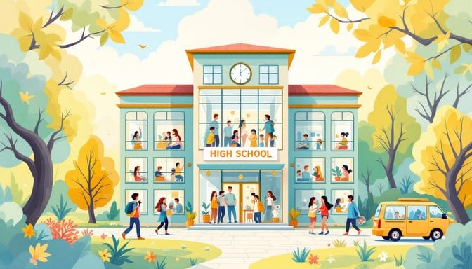 Free Vibrant School Life Image - School, Autumn, Education | Download ...