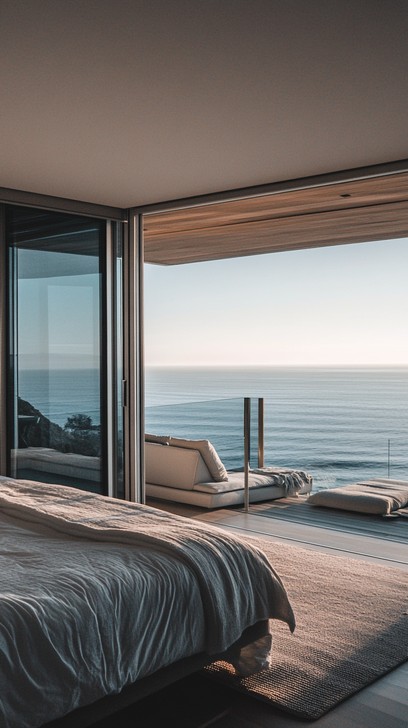 Free Serene Oceanfront Bedroom Image - Bedroom, Ocean View, Luxury ...
