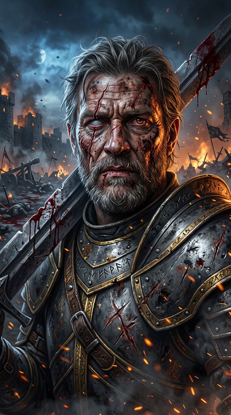 Free Battle-Scarred Warrior Portrait Image - Warrior, Fantasy, Battle ...