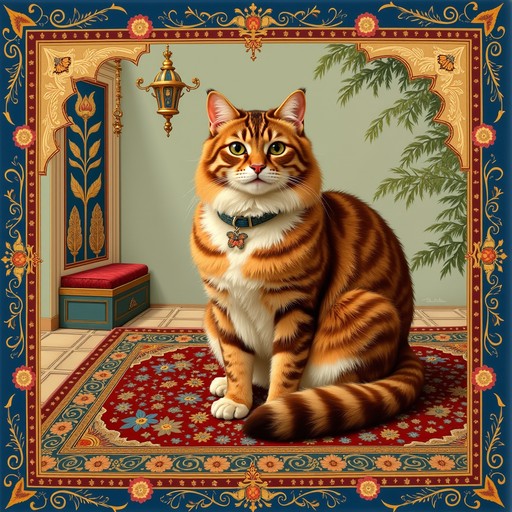 Tabby Pattern Circular Free Regal Tabby Portrait Image - Cat, Tabby, Orange | Download at ...