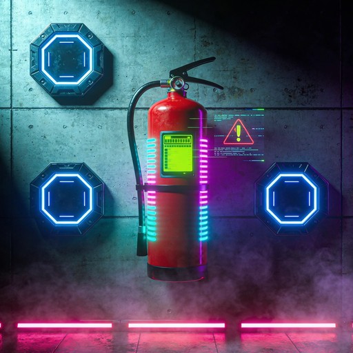 Free Neon Fire Extinguisher Image - Cyberpunk, Neon, Futuristic ...