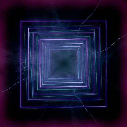 Download Neon Square Tunnel Image - Neon, Abstract, Tunnel | StockCake