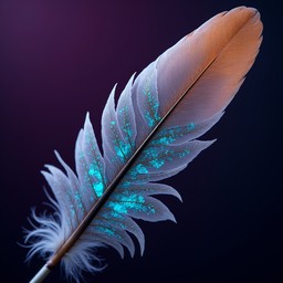 Download Luminous Tech Feather Image - Feather, Bioluminescent ...