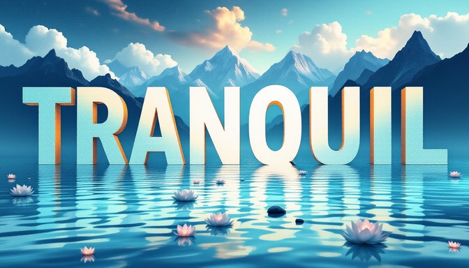 Free Peaceful Typography Art Image - Tranquil, Typography, Lettering ...