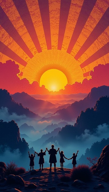 Free Sunrise Mountain Celebration Image - Sunrise, Silhouettes ...