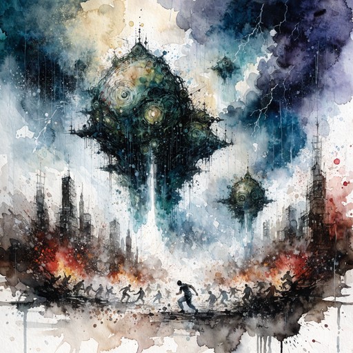 Free Alien Invasion Chaos Image - Alien, Watercolor, Painting ...