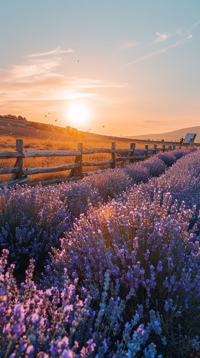 Free Sunset Flower Field Image | Download at StockCake