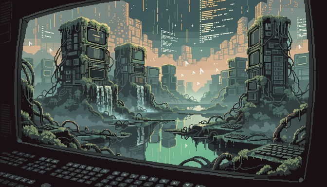 Free Retro Cyberpunk Landscape Image - Pixel, Cyberpunk, Retro ...