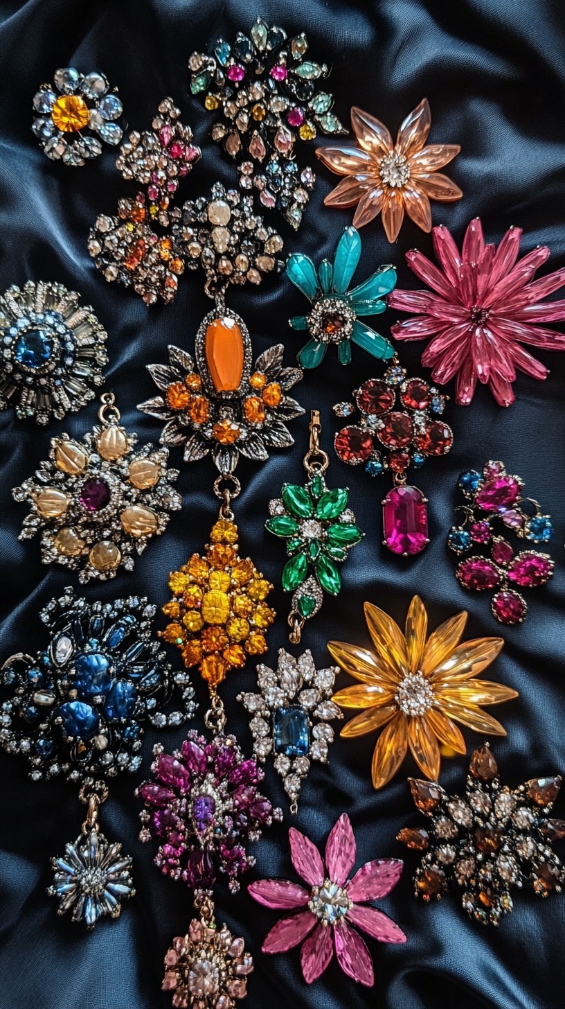 Free Colorful brooch assortment Image - Jewelry, Brooches, Colorful ...