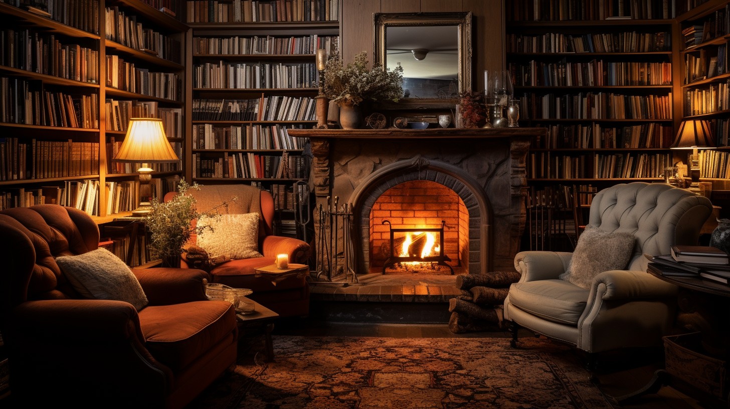 Free Cozy Library Fireplace Image - Library, Cozy, Fireplace | Download ...