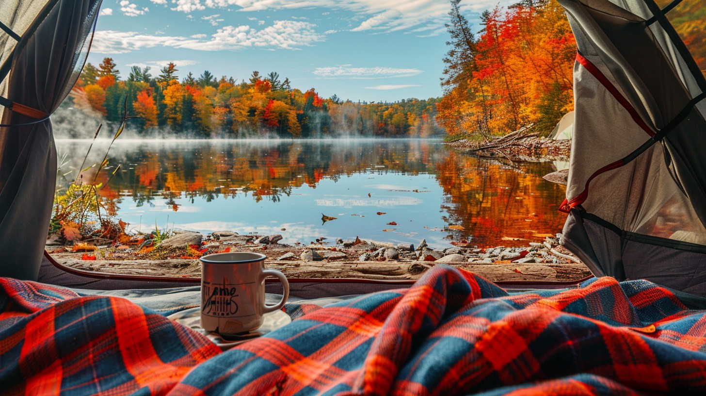 Free Autumn Lakeside Camping Image - Autumn, Lake, Camping | Download ...