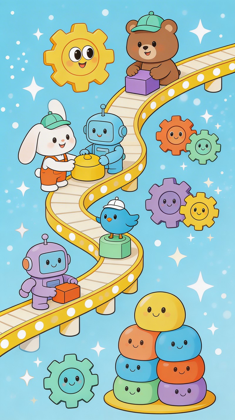 Free Cheerful Factory Friends Image - Illustration, Children, Factory ...