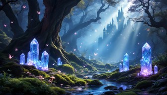 Free Enchanted Crystal Forest Image - Forest, Crystal, Magical ...
