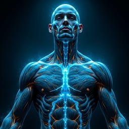 Photogenic Muscle Free Bioluminescent Muscle Portrait Image - Anatomy, Bioluminescent ...