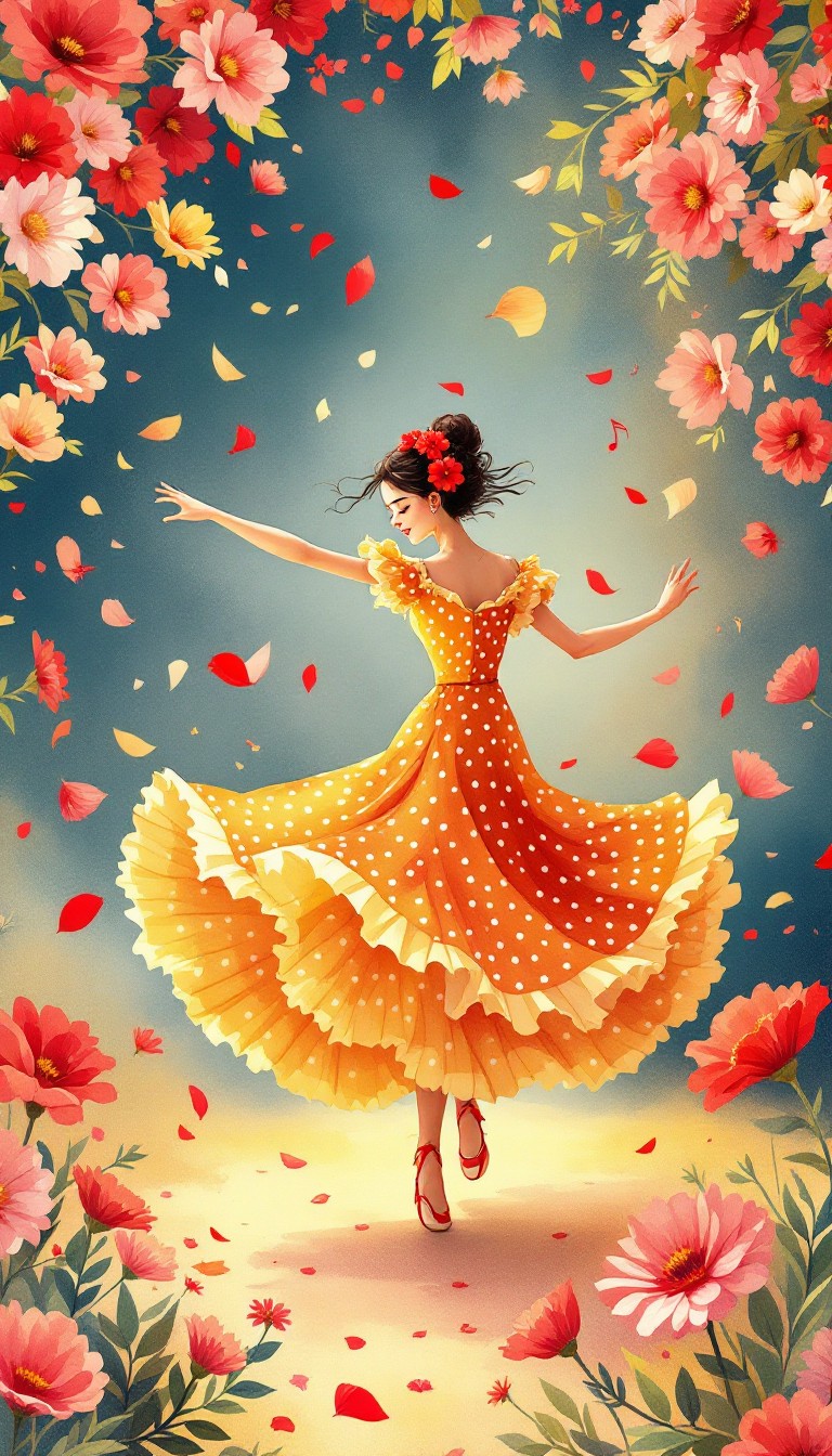Free Dancing Among Flowers Image - Dance, Twirl, Flowers | Download at ...