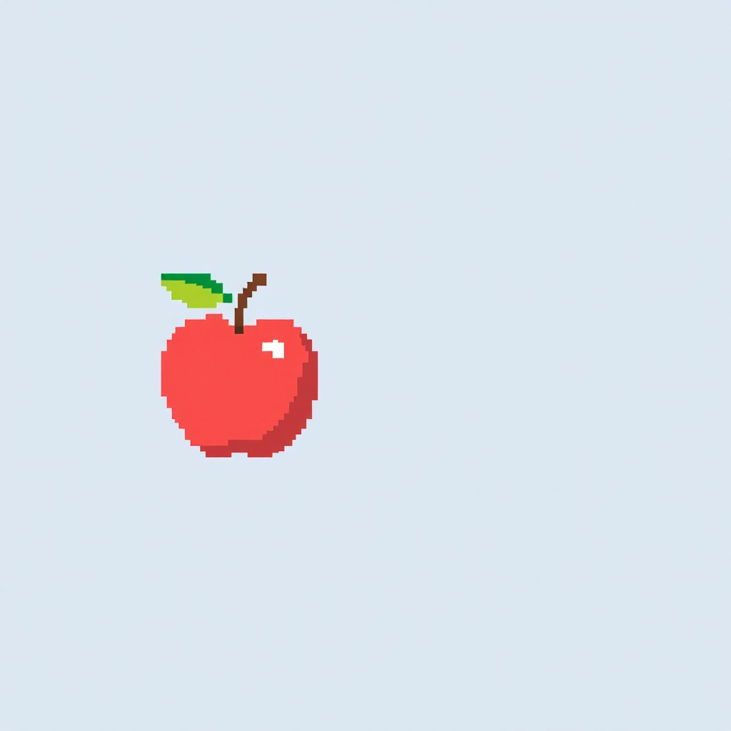 Free Pixelated Apple Float Image - Pixel, Apple, Retro | Download at ...