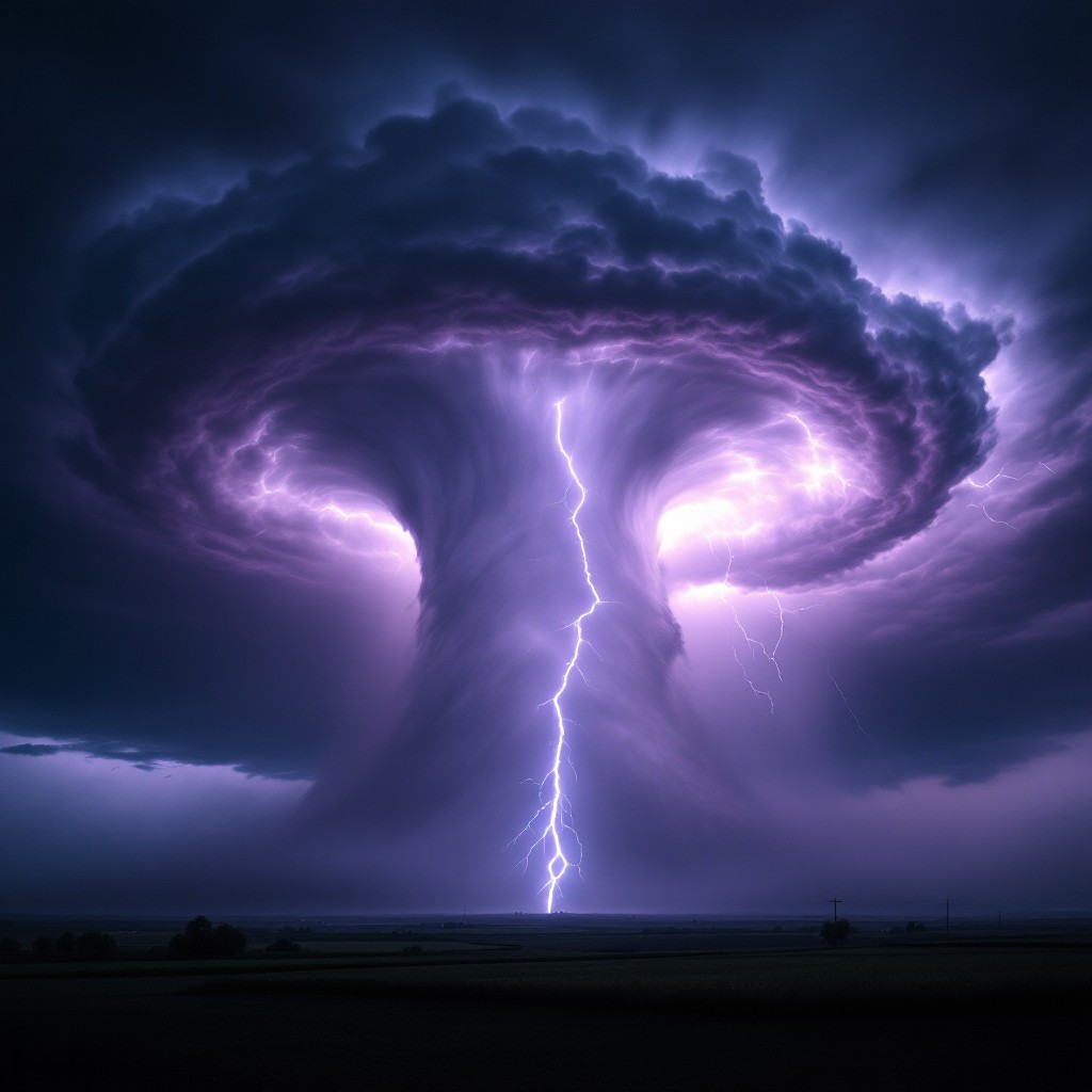 Free Purple Lightning Spiral Image - Supercell, Lightning, Storm ...