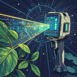 Leaf Tech Scanner Free Futuristic Plant Scanner Image - Futuristic, Scanner, Technology ...