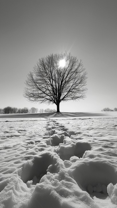 Free Winter Solitary Tree Image - Winter, Tree, Snow | Download at ...
