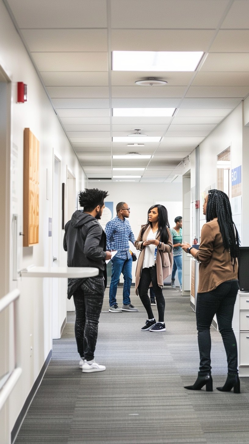 Student Hall Mointer Free Students in Hallway Photo - Students, University, Hallway ...