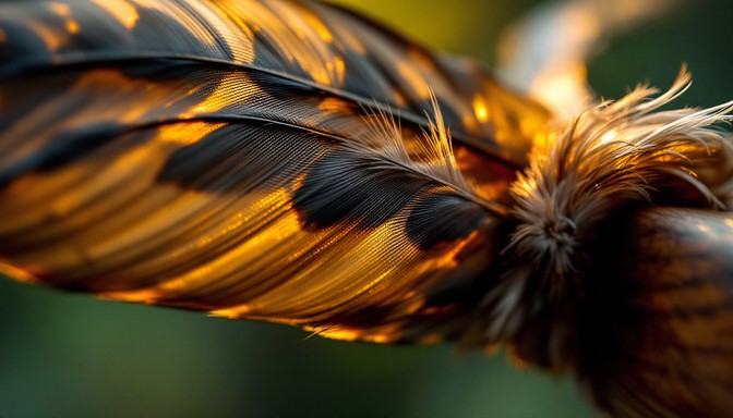 Free Golden Feather Detail Image - Macro, Feather, Golden | Download at ...