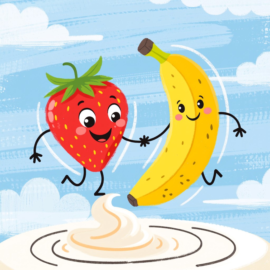Free Fruit Friends Forever Image - Strawberry, Banana, Fruit | Download ...