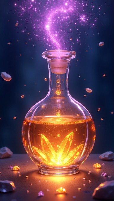 Free Enchanted Amber Elixir Image - Potion, Magical, Vial | Download at ...